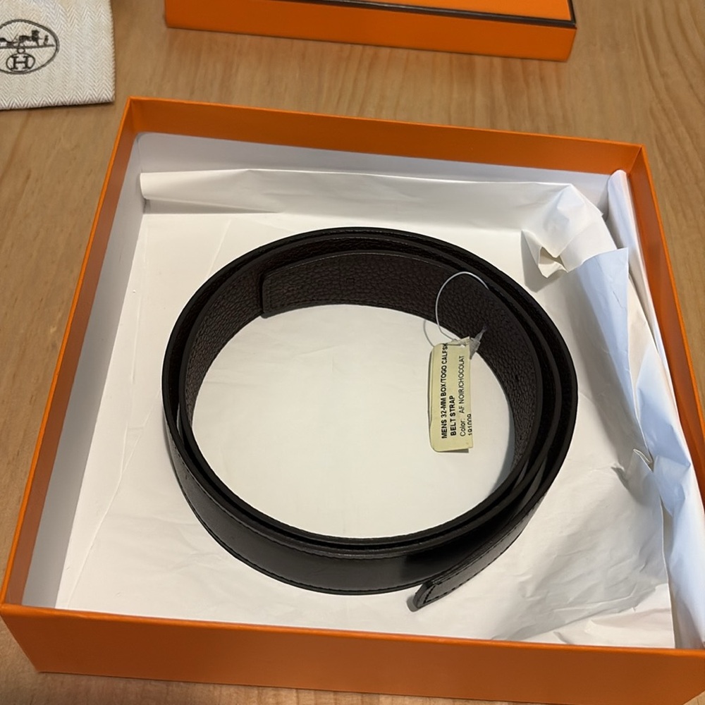 Hermès Black Leather Belt with Box - Picture 5 of 6
